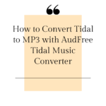 How to Convert Tidal to MP3 with AudFree Tidal Music Converter